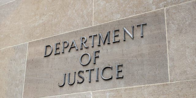 WASHINGTON, DC - JUNE 11: The U.S. Department of Justice is seen on June 11, 2021, in Washington, DC. Trump's Justice Department subpoenaed Apple for data from House Intelligence Committee Democrats including Rep. Adam Schiff (D-CA) and Rep. Eric Swalwell (D-CA) and their families. (Photo by Kevin Dietsch/Getty Images)