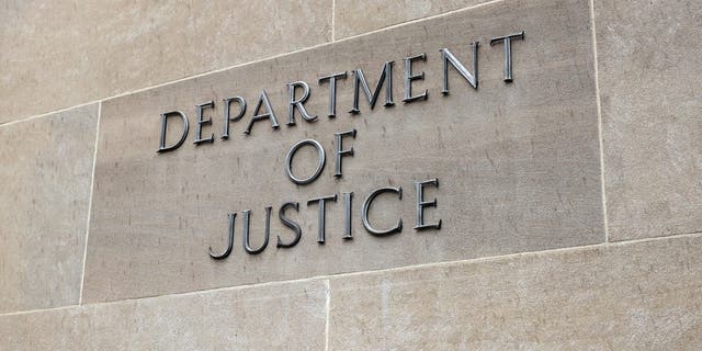 The U.S. Department of Justice is seen on June 11, 2021 in Washington, D.C. Former President Trump's Justice Department subpoenaed Apple for data from House Intelligence Committee Democrats including Rep. Adam Schiff (D-CA) and Rep. Eric Swalwell (D-CA) and their families.