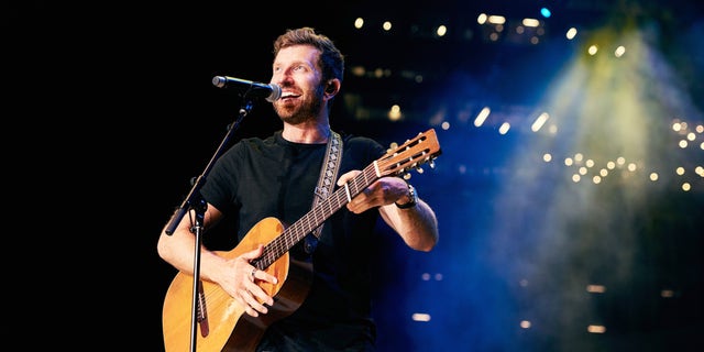 Brett Eldredge performs during the ACM Party in 2021. He released his first album in 2013.