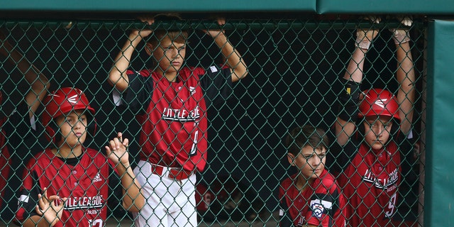 WILLIAMSPORT, PENNSYLVANIA - AUGUST 29: Team Ohio players watch from the dugout in the fifth inning of the 2021 Little League World Series against Team Michigan at Howard J. Lamade Stadium on August 29, 2021, in Williamsport, Pennsylvania. 