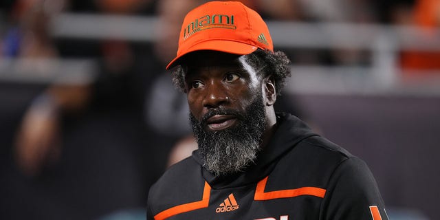 Hall of Fame safety and former Miami Hurricane Ed Reed attends a game between the Miami Hurricanes and the North Carolina State Wolfpack at Hard Rock Stadium on October 23, 2021 in Miami Gardens, Florida. 