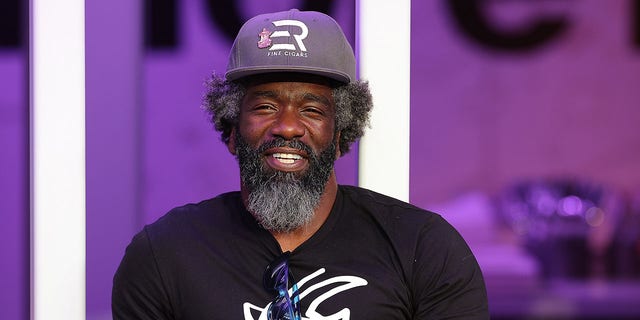Former NFL player Ed Reed attends Super Bowl LVI between the Los Angeles Rams and the Cincinnati Bengals at SoFi Stadium in Inglewood, California, on Feb. 13, 2022.