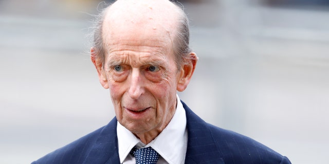 Prince Edward, Duke of Kent, attends a service of thanksgiving for the life of Prince Philip, Duke of Edinburgh, at Westminster Abbey.