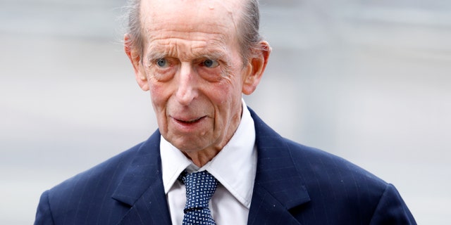 Prince Edward, Duke of Kent, attends a service of thanksgiving for the life of Prince Philip, Duke of Edinburgh, at Westminster Abbey.