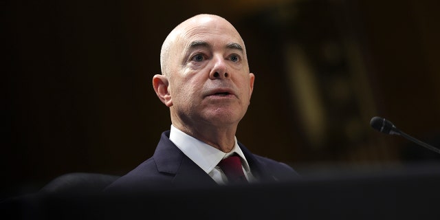 Secretary of Homeland Security Alejandro Mayorkas testifies before a Senate Appropriations Subcommittee on Homeland Security, on Capitol Hill on May 04, 2022 in Washington, DC. 