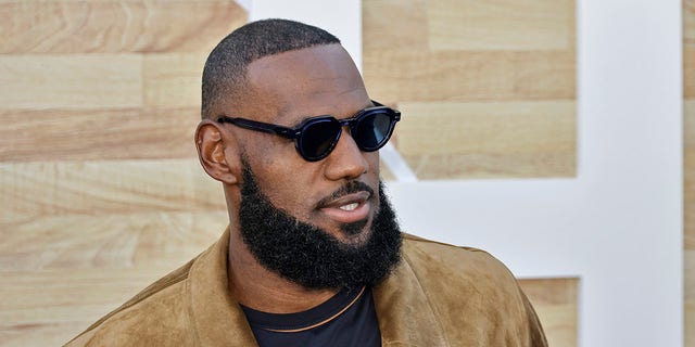 LeBron James visits Netflix "Hurry" World premiere at Regency Village Theater on June 1, 2022 in Los Angeles. 