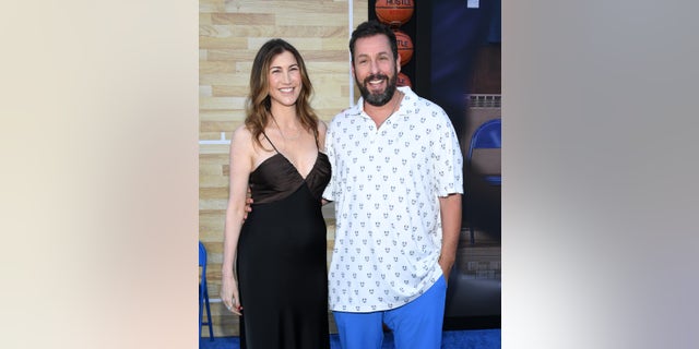 Jackie Sandler and Adam Sandler attend the Los Angeles premiere of Netflix's "Hustle."