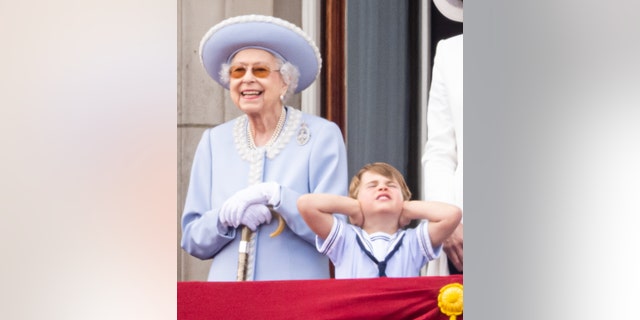 The young royal was not fond of the loud noises taking place during the Trooping of Colour ceremony outside of Buckingham Palace.