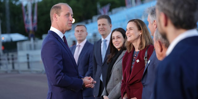 Prince William attends The Lighting Of The Principal Beacon at Buckingham Palace on June 02, 2022, in London, England.