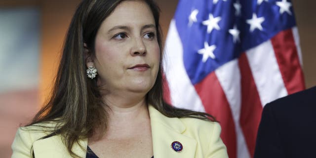 "Food security is national security, and I am proud to stand up against our foreign adversaries as they attempt to exploit any potential vulnerability and assert control over our agriculture industry," Stefanik told Fox News Digital. (Photo by Kevin Dietsch/Getty Images)