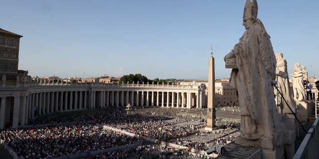 A view of St. Peter's Square during the 10th World Meeting of Families closing Mass on June 25, 2022 in Vatican City, Vatican. (Photo by Franco Origlia/Getty Images)