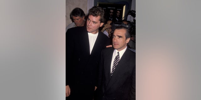 Ray Liotta and Martin Scorsese attend the screening of "Goodfellas" on September 17, 1990, at Mann Bruin Theater in Westwood, California. 