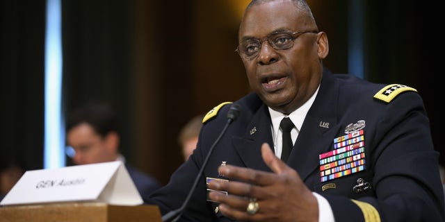 Gen. Lloyd Austin III, commander of U.S. Central Command, testifies before the Senate Armed Services Committee about the ongoing U.S. military operations to counter the Islamic State in Iraq and the Levant (ISIL) during a hearing in the Dirksen Senate Office Building on Capitol Hill.