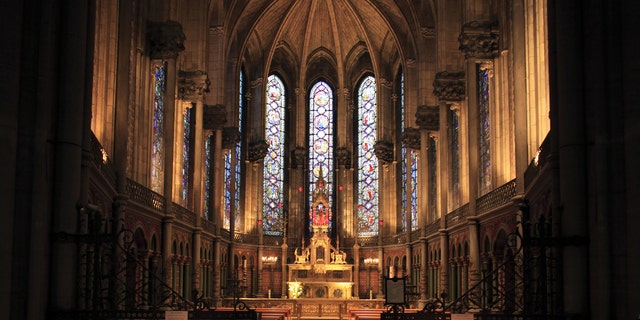 The Holy Chapel (La Sainte Chapelle) of Lille Cathedral in France.