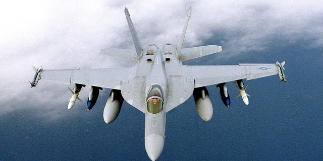 FILE- The F/A-18E Super Hornet.