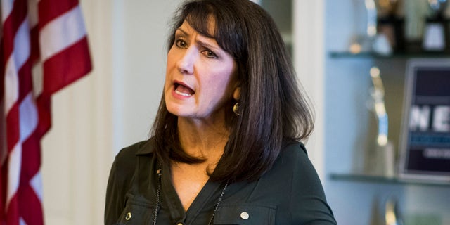 Marie Newman speaks during a 2018 campaign event.