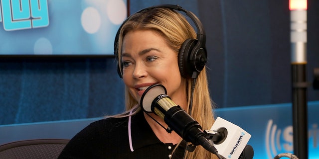 Denise Richards speaks during a SiriusXM Day 3 interview at Super Bowl LVI on February 11, 2022 in Los Angeles, California.