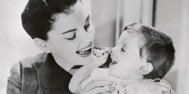 Actress Judy Garland with her son Joseph Luft.