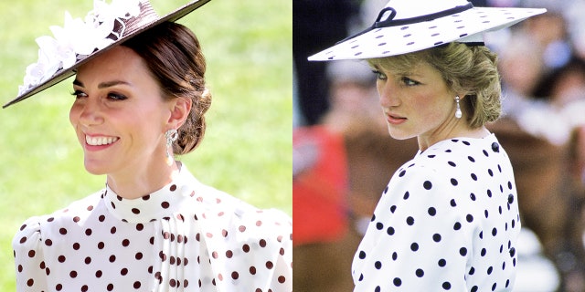 Kate Middleton recreates Princess Diana’s polka-dot style at Royal Ascot debut