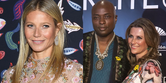 Shaman Durek (中央) said he asked for Gwyneth Paltrow's (剩下) input on the ring before he proposed to Princess Martha Louise of Norway.