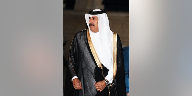 Sheikh Hamad bin Jassim bin Jaber Al Thani attends the Gala dinner for the wedding of Prince Guillaume Of Luxembourg and Stephanie de Lannoy at the Grand-ducal Palace on Oct. 19, 2012, in Luxembourg.