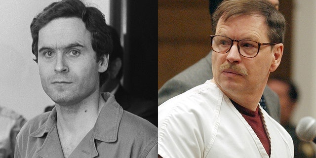 Green River killer investigator Dave Reichert said Ted Bundy (left), who was on death row, wrote a letter to the task force about the case. DNA would later prove Gary Ridgway (right) was the identity of the murderer.