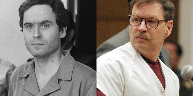 Green River killer investigator Dave Reichert said Ted Bundy (left), who was on death row, wrote a letter to the task force about the case. DNA would later prove Gary Ridgway (right) was the identity of the murderer.