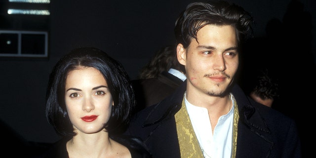 Winona Ryder and Johnny Depp pictured together in 1990. The couple was engaged briefly before calling it quits in 1993.