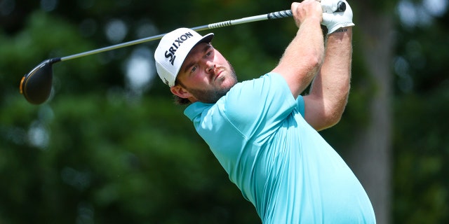 Grayson Murray of the United States plays his shot from the fourth tee during the third round of the 122nd U.S. Open Championship at The Country Club on June 18, 2022 in Brookline, Massachusetts.