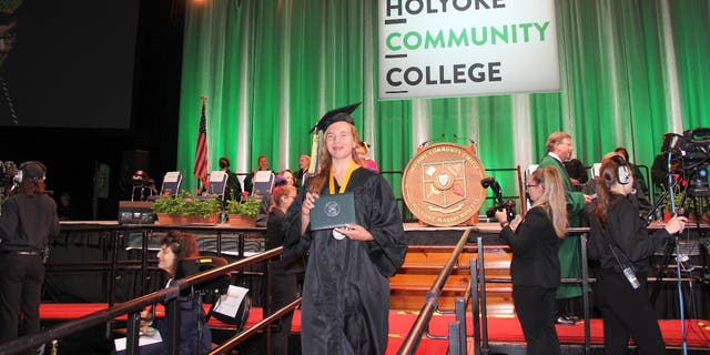 Alina Antropova, an English major at Holyoke Community College, graduated on Saturday, June 4, 2022, and was one of two valedictorians at the school. The other valedictorian was her twin sister, Anastasia, a chemistry major.