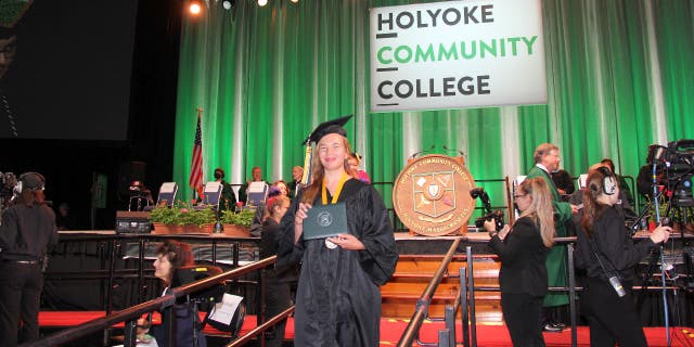 Alina Antropova, an English major at Holyoke Community College, graduated on Saturday, June 4, 2022, and was one of two valedictorians at the school. The other valedictorian was her twin sister, Anastasia, a chemistry major.
