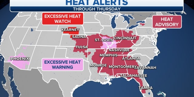 Heat alerts over America