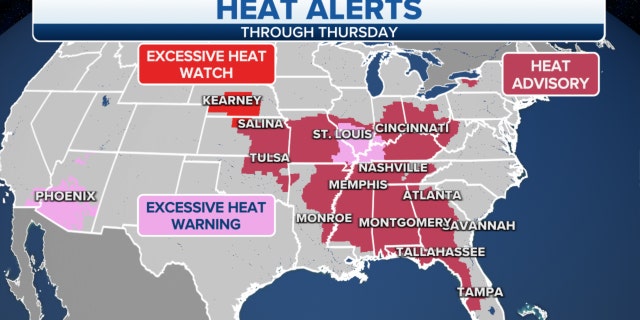 Heat alerts over America