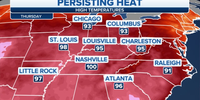 Persisting heat in the mid-South