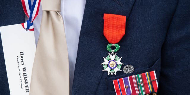 Whisler's war medals, including the French Knights of the Legion of Honor he received in 2016.