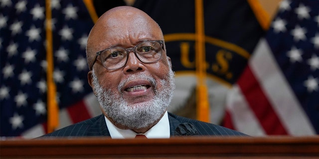 Chairman Rep. Bennie Thompson, D-Miss., speaks as the House select committee. Thompson pronounced President Trump guilty as charged. 