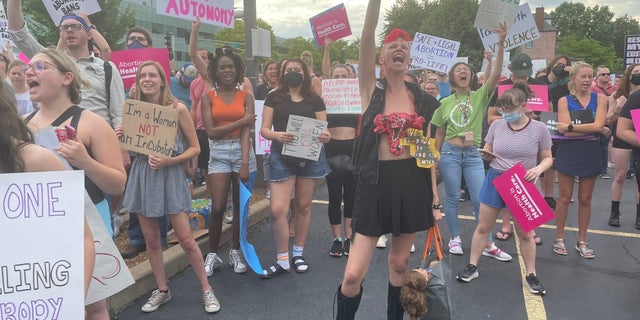 Pro-choice protesters