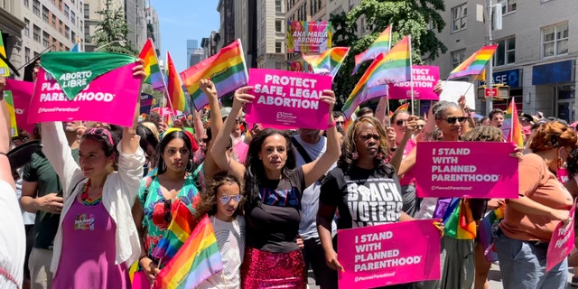 Planned Parenthood led the march Sunday in the annual New York City Pride Parade 