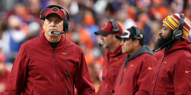 Defensive coordinator Jack Del Rio during the fourth quarter against the Denver Broncos at Empower Field At Mile High Oct. 31, 2021, in Denver, Colo.