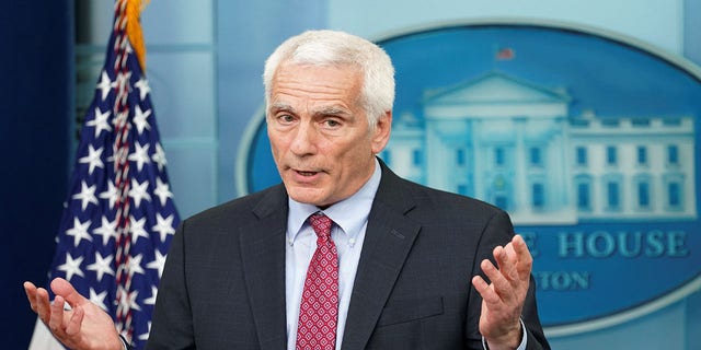 White House Council of Economic Advisers member Jared Bernstein speaks during a press briefing at the White House in Washington, U.S., April 1, 2022. 