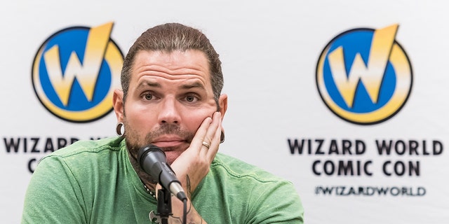 WWE professional wrestler Jeff Hardy The Hardy Boyz attends Wizard World Comic Con Philadelphia 2017 - Day 1 at Pennsylvania Convention Center on June 1, 2017 in Philadelphia, Pennsylvania. 