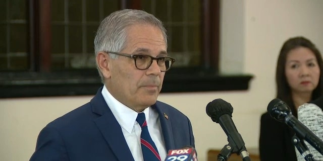 Philadelphia District Attorney Larry Krasner addresses South Street mass shooting at a press conference. Pennsylvania state House Republicans on Wednesdayvoted to impeach Krasner, claiming he was responsible for the rise of crime across the city. 