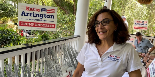 Republican candidate Katie Lynton, who is primarily challenging Nancy Mace in South Carolina's First Parliamentary District on Tuesday, speaks with Fox News in Summerville, South Carolina on June 12, 2022.