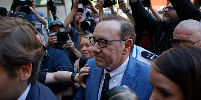 Actor Kevin Spacey arrives at the Westminster Magistrates court in London, Thursday, June 16, 2022. Spacey is appearing in a court in London on Thursday after he was charged with sexual offenses against three men. The 62-year-old Spacey is accused of four counts of sexual assault and one count of causing a person to engage in penetrative sexual activity without consent. 