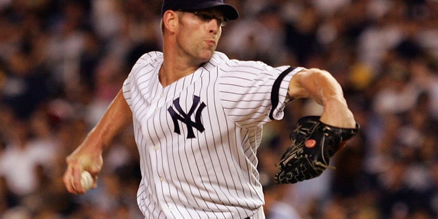 Kyle Farnsworth # 48 of the New York Yankees will face the Chicago White Sox on July 31, 2007 at the Yankee Stadium in the Bronx District of New York.