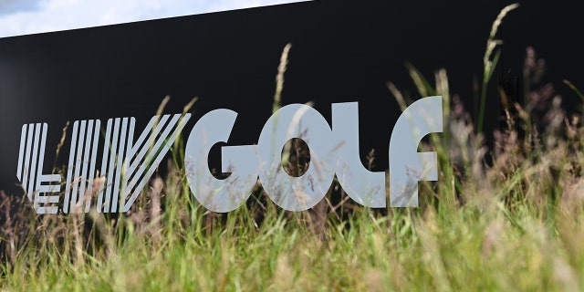 LIV Golf signage ahead of the LIV Golf Invitational at The Centurion Club on June 08, 2022 in St Albans, England.