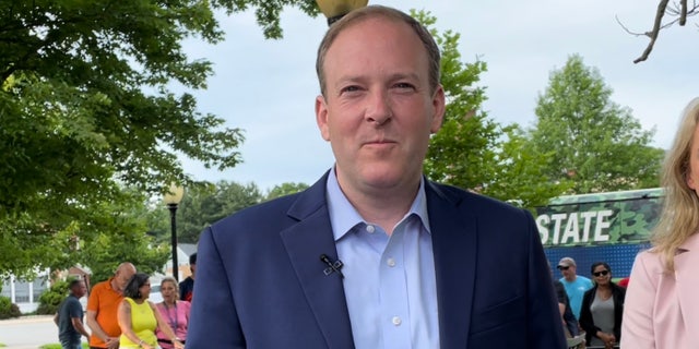 Rep. Lee Zeldin, the GOP gubernatorial nominee in New York, speaks with Fox News in Goshen, N.Y. on June 27, 2022