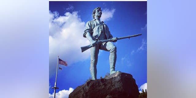 The 81 Minutemen who stood their ground against the Redcoats on Lexington Common are honored today at Minute Man National Historical Park west of Boston.