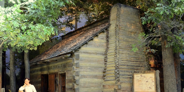 The Great Emancipator was famously born in a Kentucky pioneer log cabin, a replica of which is on display at the Abraham Lincoln Presidential Library and Museum in Springfield, Ill.