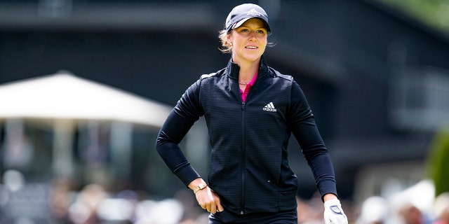 Linn Grant becomes first female golfer to win on European tour Linn Grant of Sweden watches her shot from the first tee during the final round of the Scandinavian Mixed at Halmstad Golf Club, Sweden, Sunday, June 12, 2022.